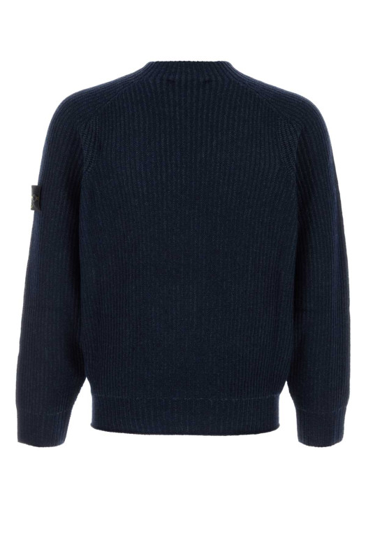 Свитер из кашемировой смеси цвета «полуночный синий» от Black STONE ISLAND (L2S155100043S0N21)