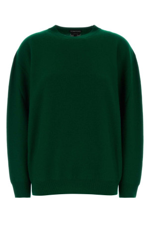 Dark green cashmere oversize sweater TOM FORD (MAK1530YAX1102)