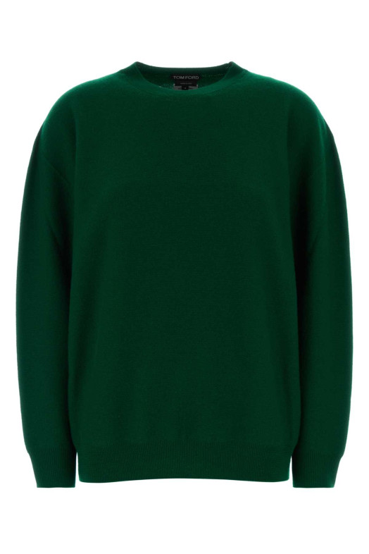 Dark green cashmere oversize sweater TOM FORD (MAK1530YAX1102)