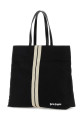 Black canvas shopping bag PALM ANGELS (PMNA064F23FAB001)