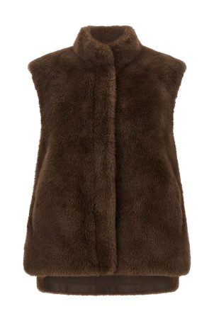 Eco-fur vest Brown