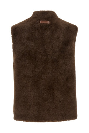 Eco-fur vest Brown