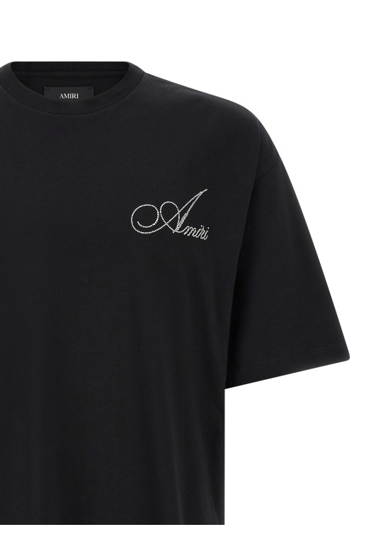 Crystal application t-shirt Black