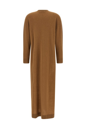 Long 'Gia' sweater knotted at the waist Beige