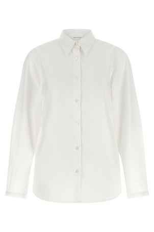 Shirt with embroidered cuffs White
