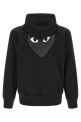 Heart patch hoodie Black