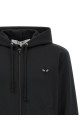 Heart patch hoodie Black