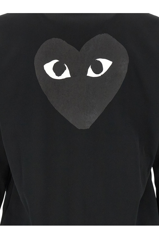 Heart patch hoodie Black