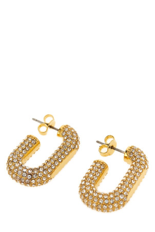 Earrings with crystals Gold