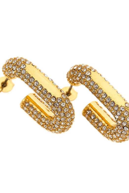 Earrings with crystals Gold