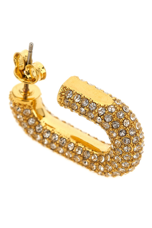 Earrings with crystals Gold
