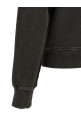 Buttoned turtleneck sweatshirt Black
