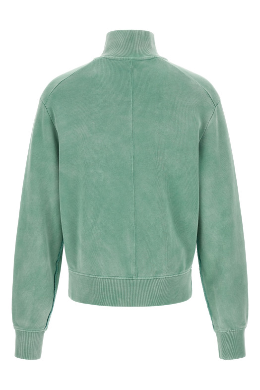 Buttoned turtleneck sweatshirt Green