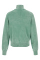 Buttoned turtleneck sweatshirt Green
