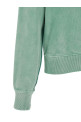 Buttoned turtleneck sweatshirt Green
