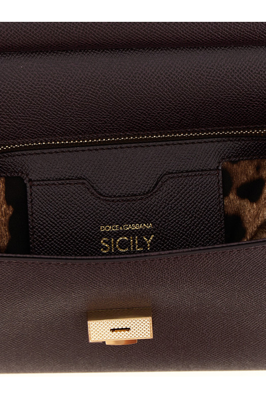 Кожаная сумка «Sicily Grande» из кожи Dauphine, бордового цвета BB6002B10018M073