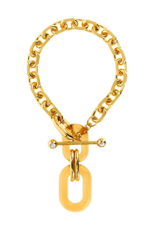 Намисто з великими сітчастими елементами, золоте PACO RABANNE 26HBB0578PLX188P702