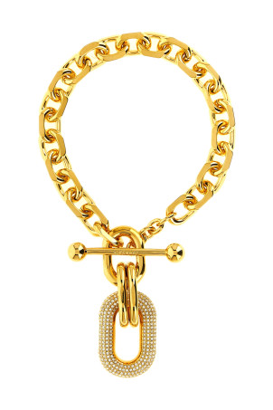 Намисто з кришталевою підвіскою, золоте PACO RABANNE 26HBB0578MET224M711