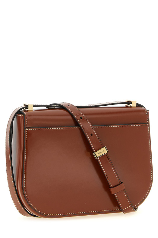 'Double Gancini' closure shoulder bag Brown