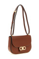 'Double Gancini' closure shoulder bag Brown