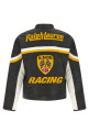 Шкіряна байкерська куртка з нашивкою, чорна POLO RALPH LAUREN 710B24664001