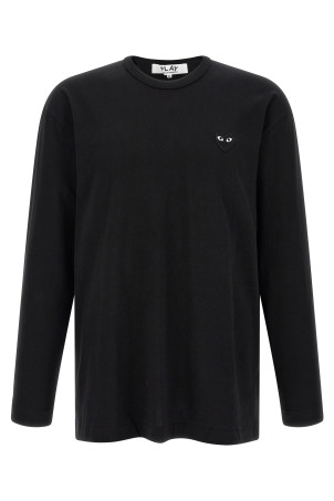 Heart patch long sleeve t-shirt  Black