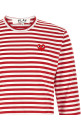Striped T-Shirt With Heart Patch White