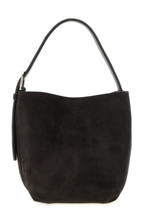 'Small Belted -suede Tote' handbag Black