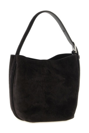 'Small Belted -suede Tote' handbag Black
