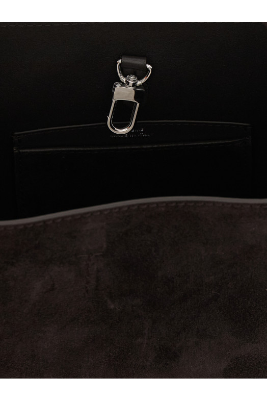 'Small Belted -suede Tote' handbag Black