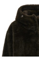 Куртка с капюшоном из эко-меха, зелёная 2670ARMYGREEN