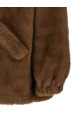 Eco-fur hooded jacket Brown