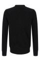 Wool cardigan with heart patch Black