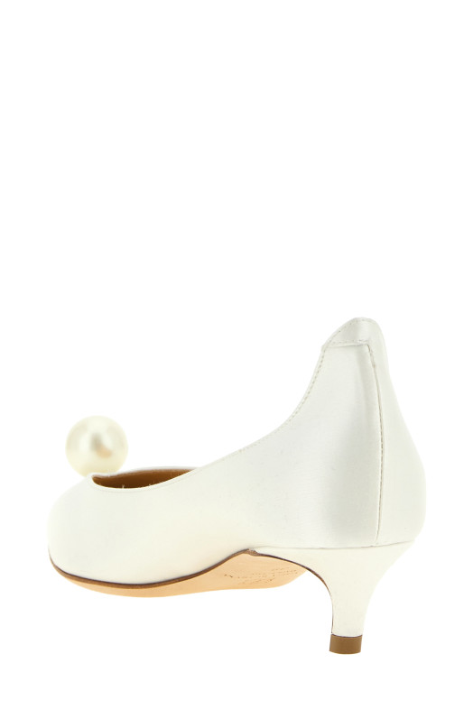 Белые туфли-лодочки с жемчугом MAGDA BUTRYM 506926CREAM