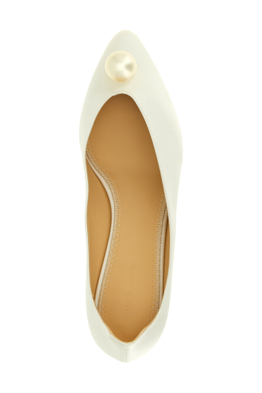 Белые туфли-лодочки с жемчугом MAGDA BUTRYM 506926CREAM