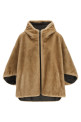 Reversible cape with hood Gray