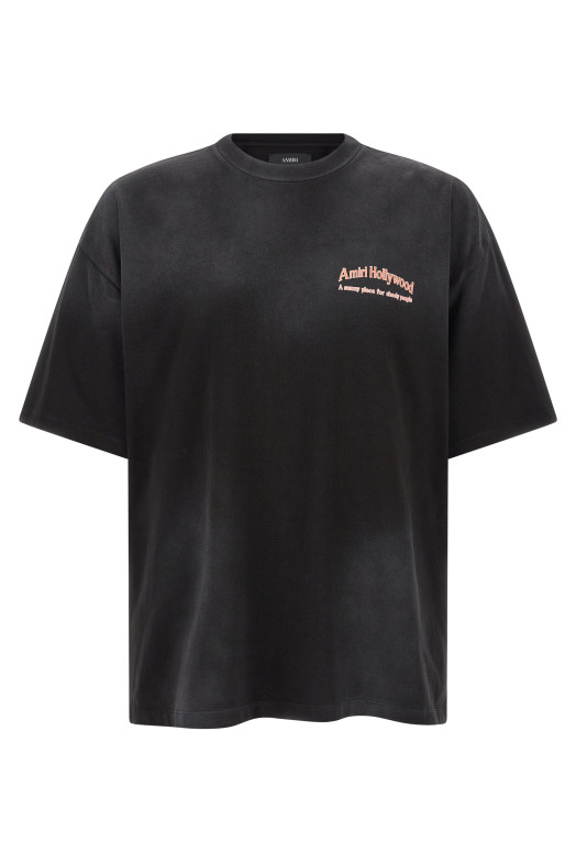 'Sunny Place Skate' Vintage Print T-Shirt Black
