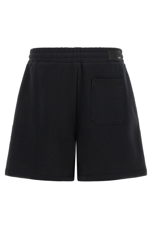'Ma Core' print sweatshirt shorts  Black