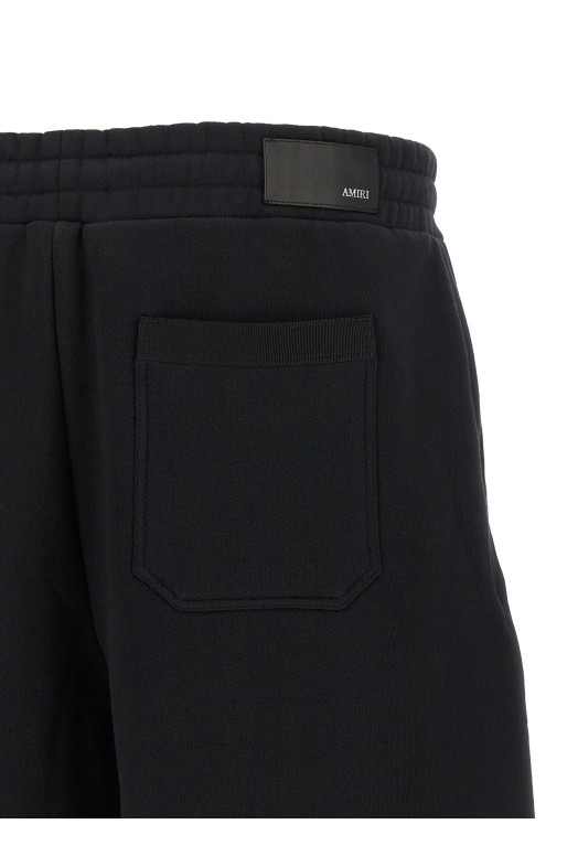 'Ma Core' print sweatshirt shorts  Black