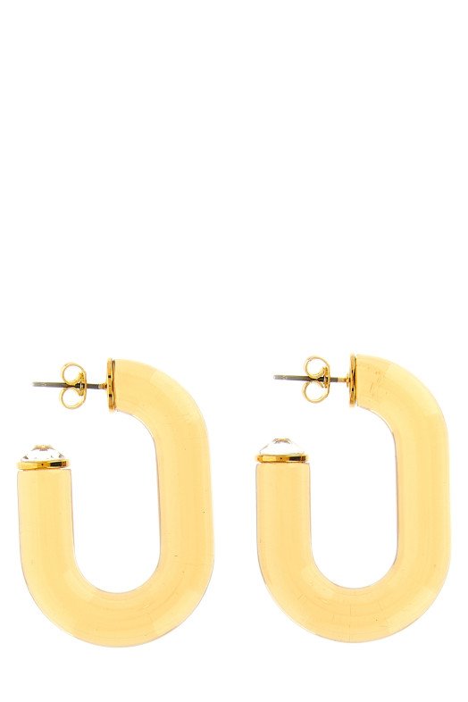 'Bo Resine' earrings with crystal detail Gold
