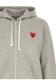 Hoodie with heart patch Gray