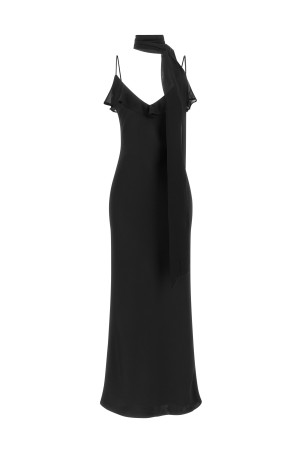 Slip dress with scarf Black