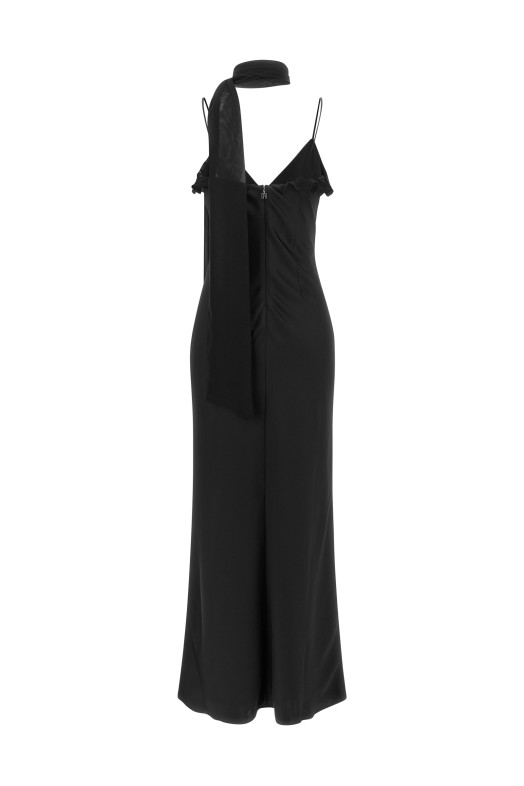 Slip dress with scarf Black