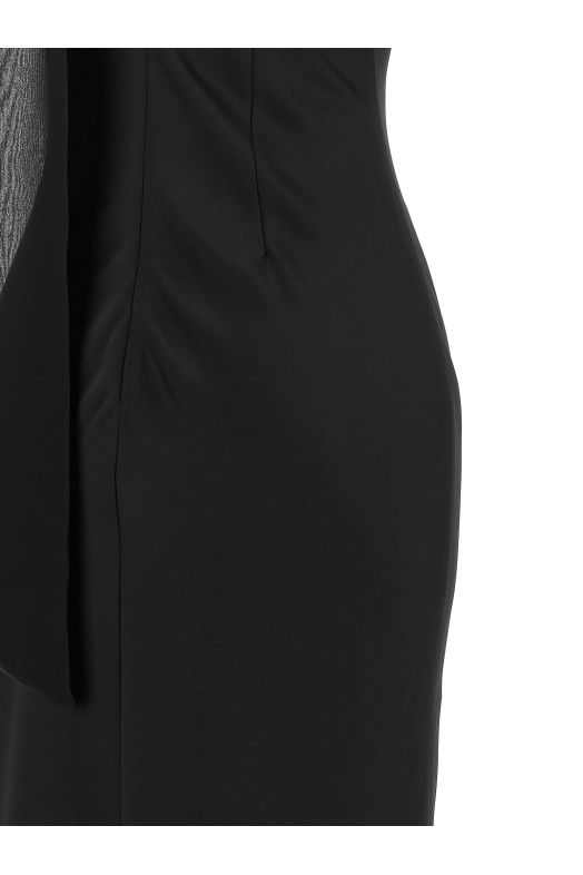 Slip dress with scarf Black