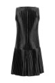 Виниловое платье в складку, чёрного цвета COURREGES 426CRO943VY00169999