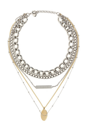 Серебряное колье «Collier 5 Rangs» 26HBB0553MET983M042