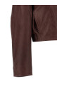 Куртка «Boxy Square Leather» бордового цвета 116666757757