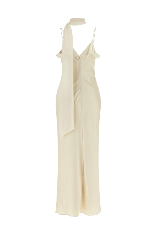 Slip dress with scarf White