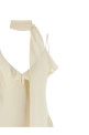 Slip dress with scarf White