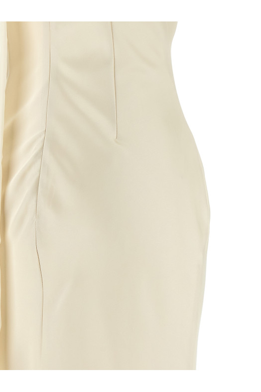 Slip dress with scarf White